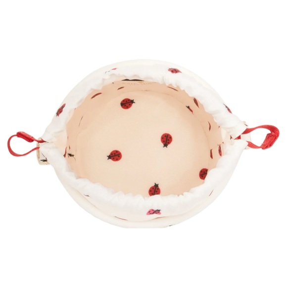 DARLING kate spade π Ladybug π Cylinder Crossbody bag. Straw with leather trim - Picture 6 of 8